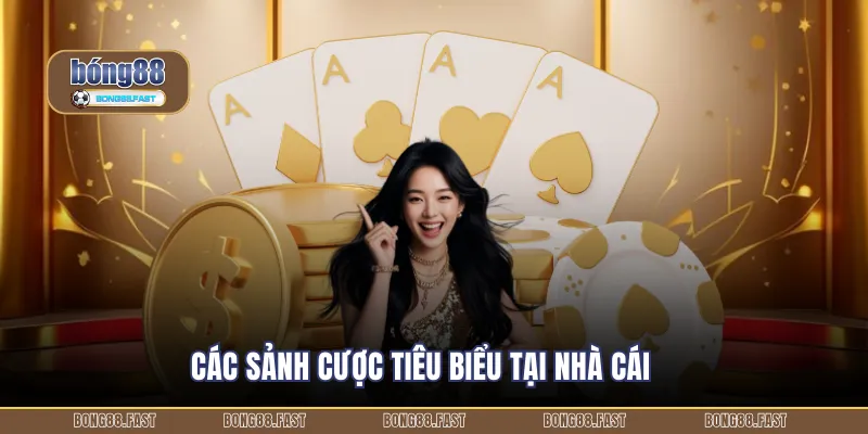 Các sảnh cược tiêu biểu tại nhà cái 